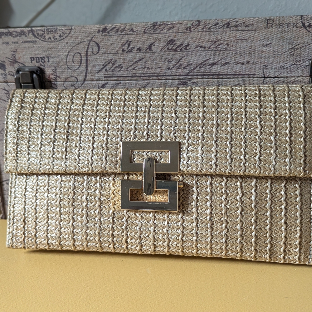 Elegant Gold Clutch Bag